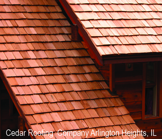close up colors of a new cedar shake shingle roof