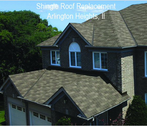 brown architectural shingle roof replacement for french country style home